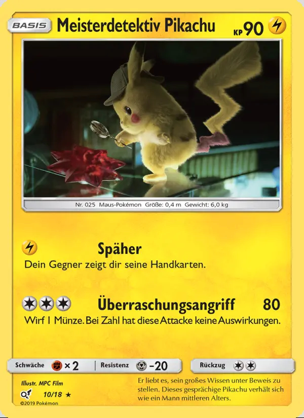 Image of the card Meisterdetektiv Pikachu