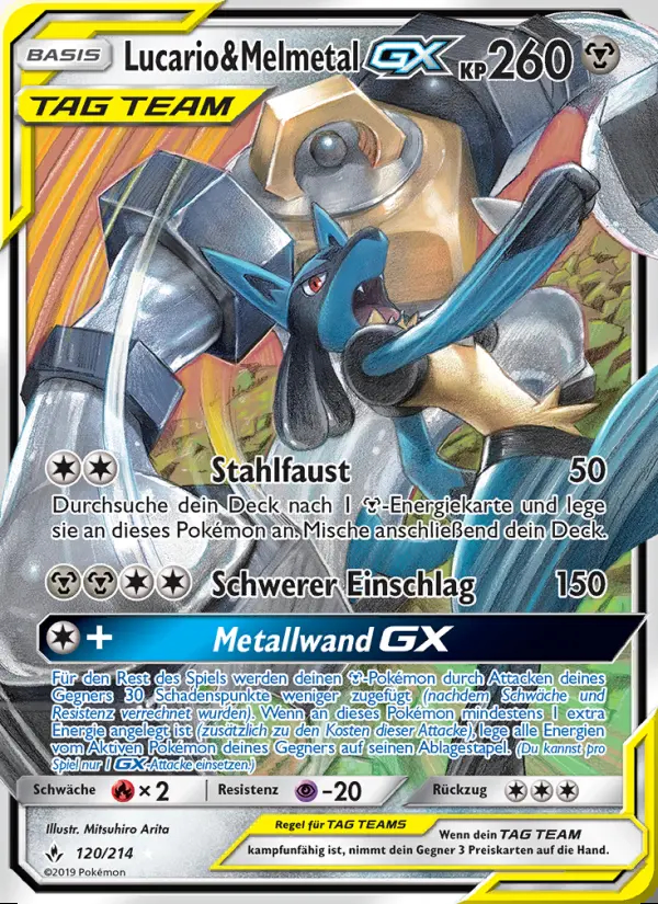 Image of the card Lucario & Melmetal GX