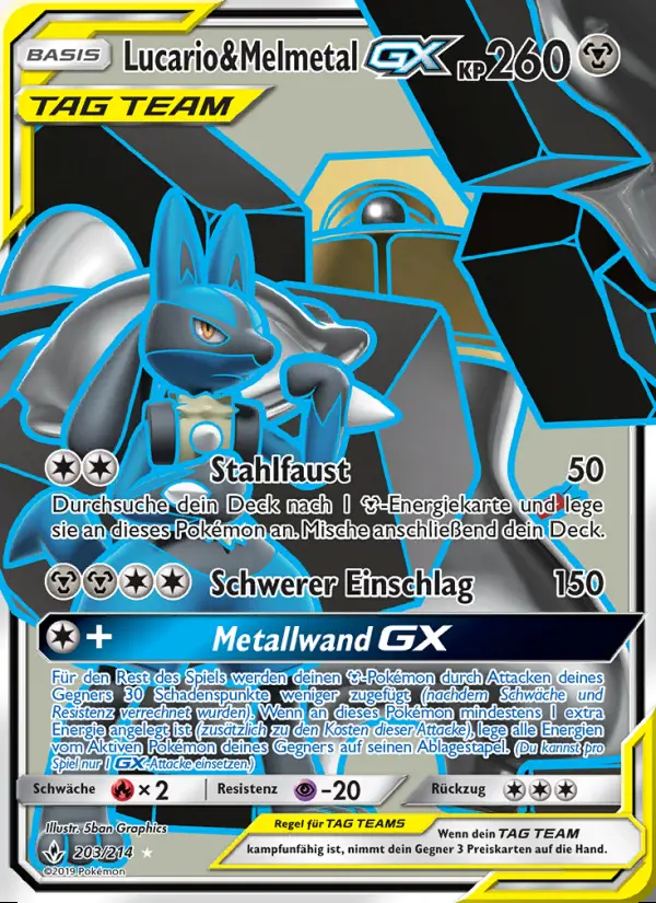 Image of the card Lucario & Melmetal GX