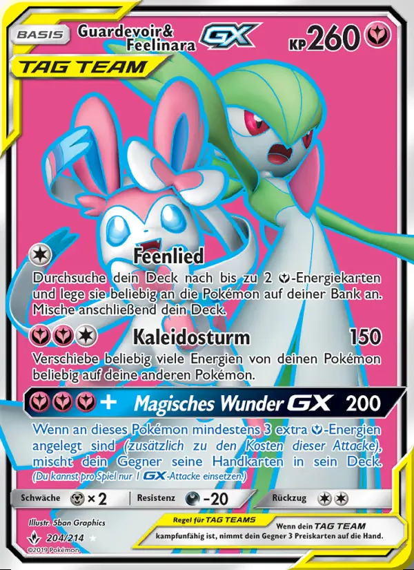 Image of the card Guardevoir & Feelinara GX