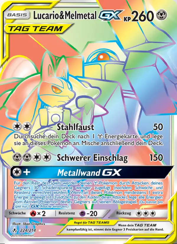 Image of the card Lucario & Melmetal GX