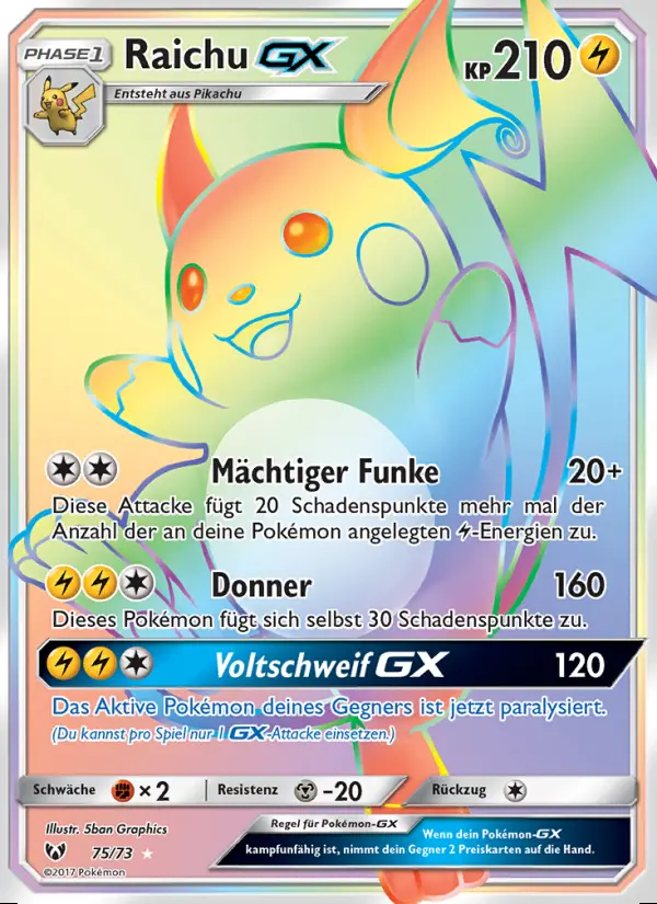 Image of the card Raichu GX