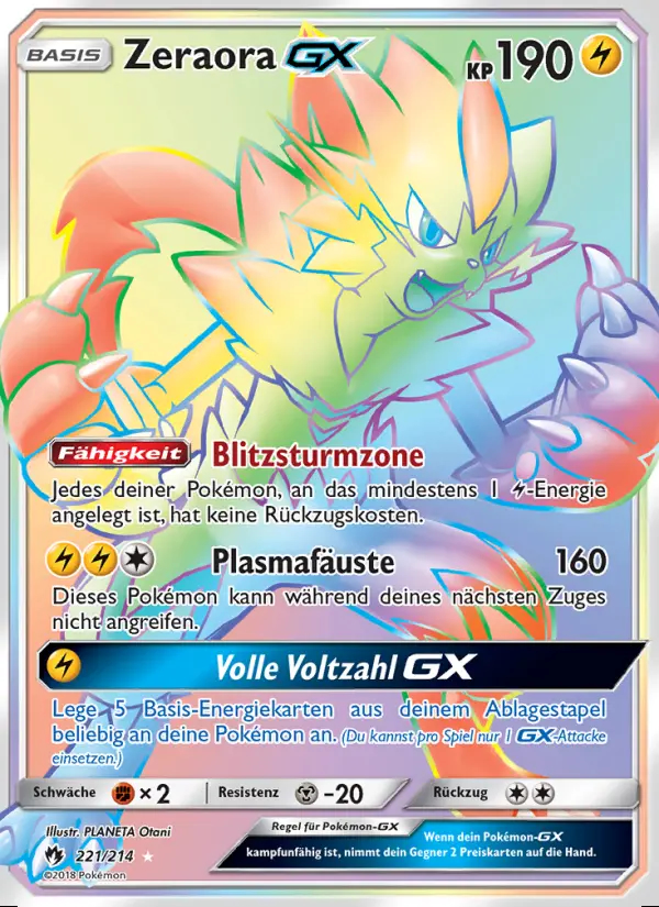 Image of the card Zeraora GX