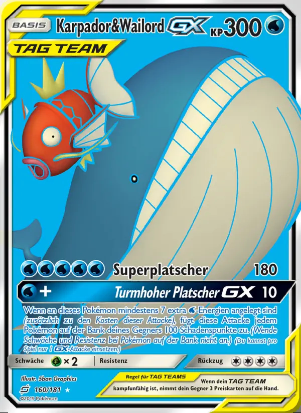 Image of the card Karpador & Wailord GX