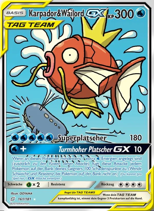 Image of the card Karpador & Wailord GX