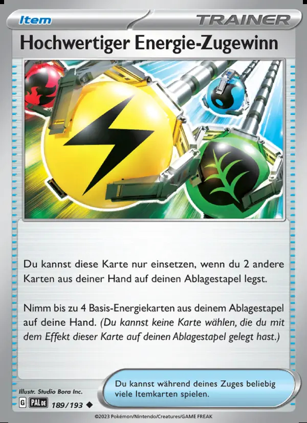 Image of the card Hochwertiger Energie-Zugewinn