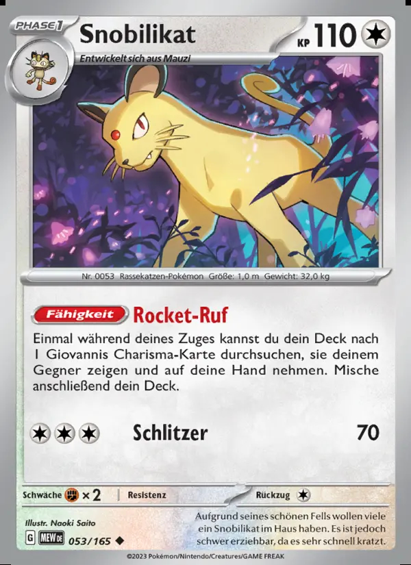 Image of the card Snobilikat