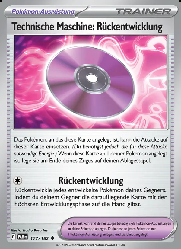 Image of the card Technische Maschine: Rückentwicklung