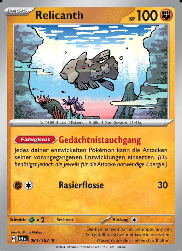 Image of the card Relicanth