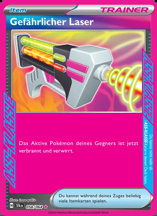 Image of the card Gefährlicher Laser