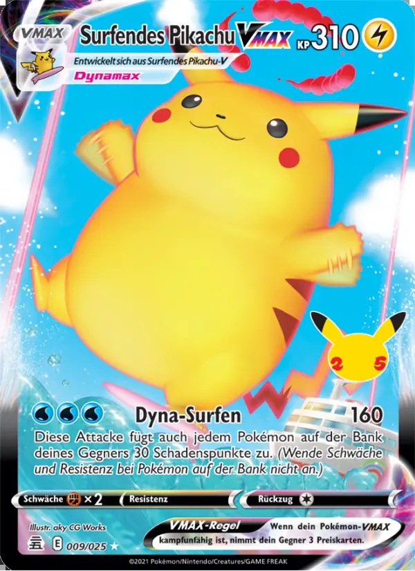 Image of the card Surfendes Pikachu VMAX