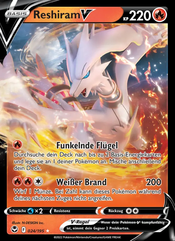 Image of the card Reshiram V