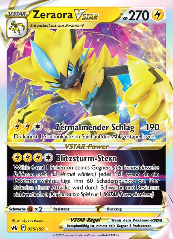 Image of the card Zeraora VSTAR