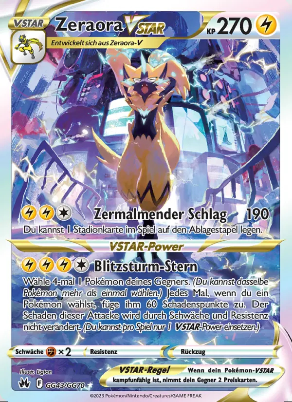 Image of the card Zeraora VSTAR