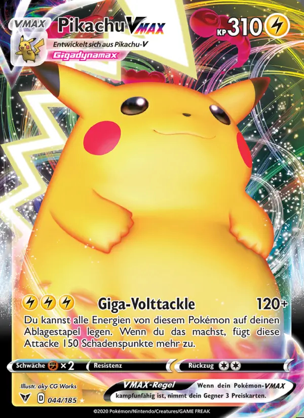 Image of the card Pikachu VMAX