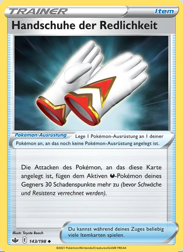 Image of the card Handschuhe der Redlichkeit