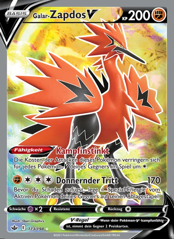 Image of the card Galar-Zapdos V