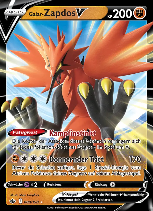 Image of the card Galar-Zapdos V