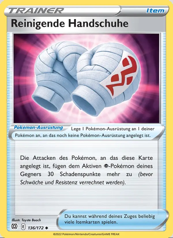 Image of the card Reinigende Handschuhe