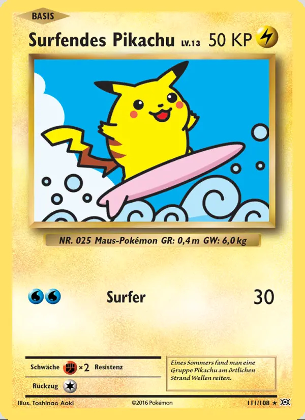 Image of the card Surfendes Pikachu