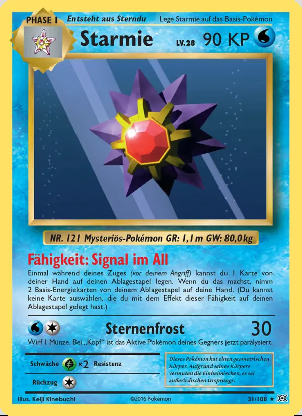 Image of the card Starmie