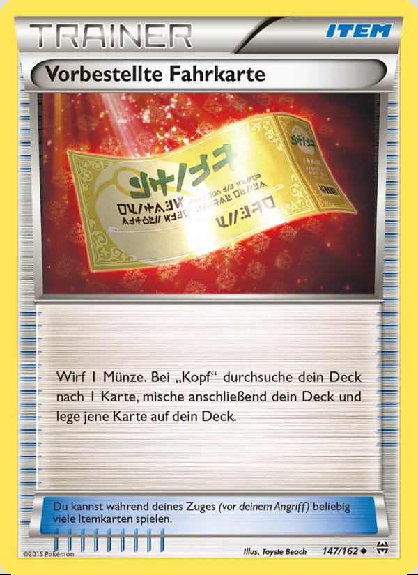 Image of the card Vorbestellte Fahrkarte